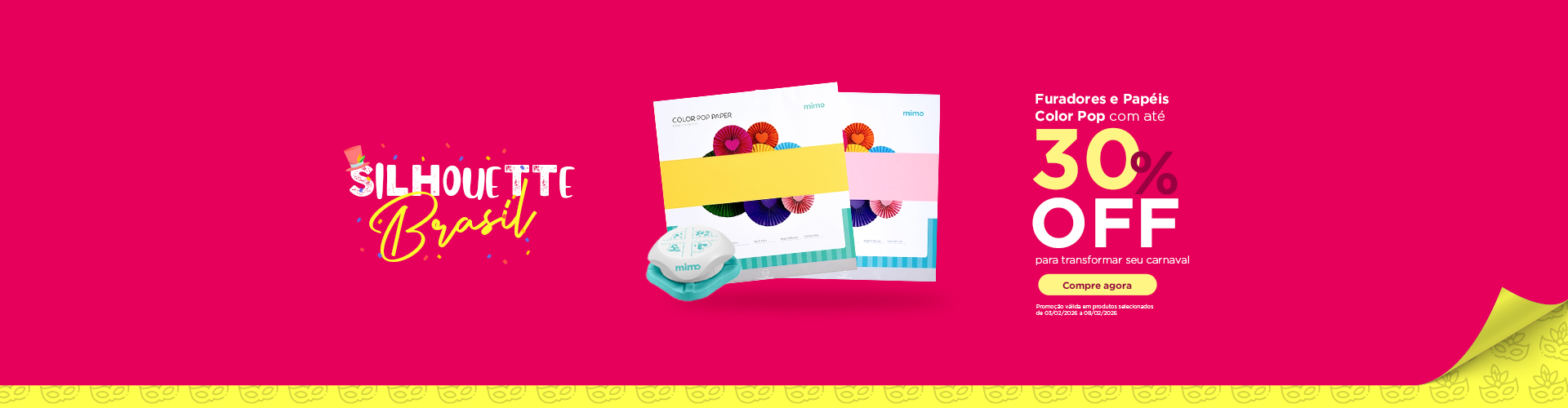 Furadores e Papel Color Pop Mimo com até 30% OFF
