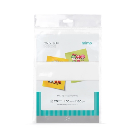 Papel Fotográfico Fosco Mimo - 180 g - A4 - 20 Unids