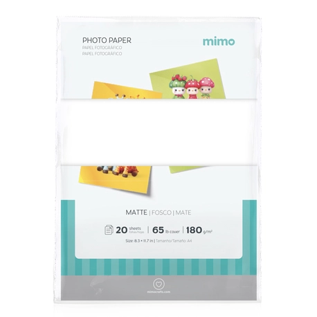 Papel Fotográfico Fosco Mimo - 180 g - A4 - 20 Unids
