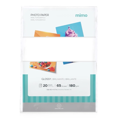 Papel Fotográfico Brilho Mimo - 180 g - A4 - 20 Unids