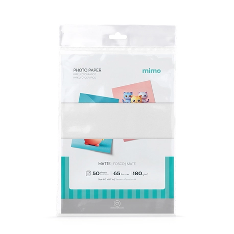 Papel Fotográfico Fosco Mimo - 180 g - A4 - 50 Unids