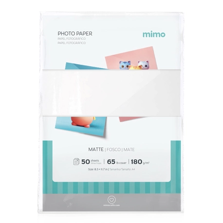 Papel Fotográfico Fosco Mimo - 180 g - A4 - 50 Unids