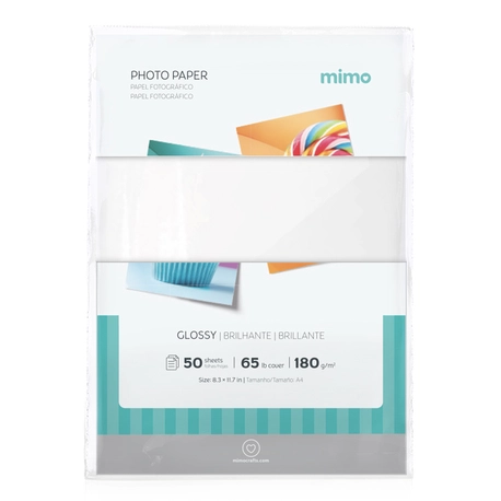 Papel Fotográfico Brilho Mimo - 180 g - A4 - 50 Unids