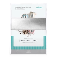 Vinil Adesivo Imprimível Prata Brilho Resistente a Água- Mimo - A4 10fls 180g