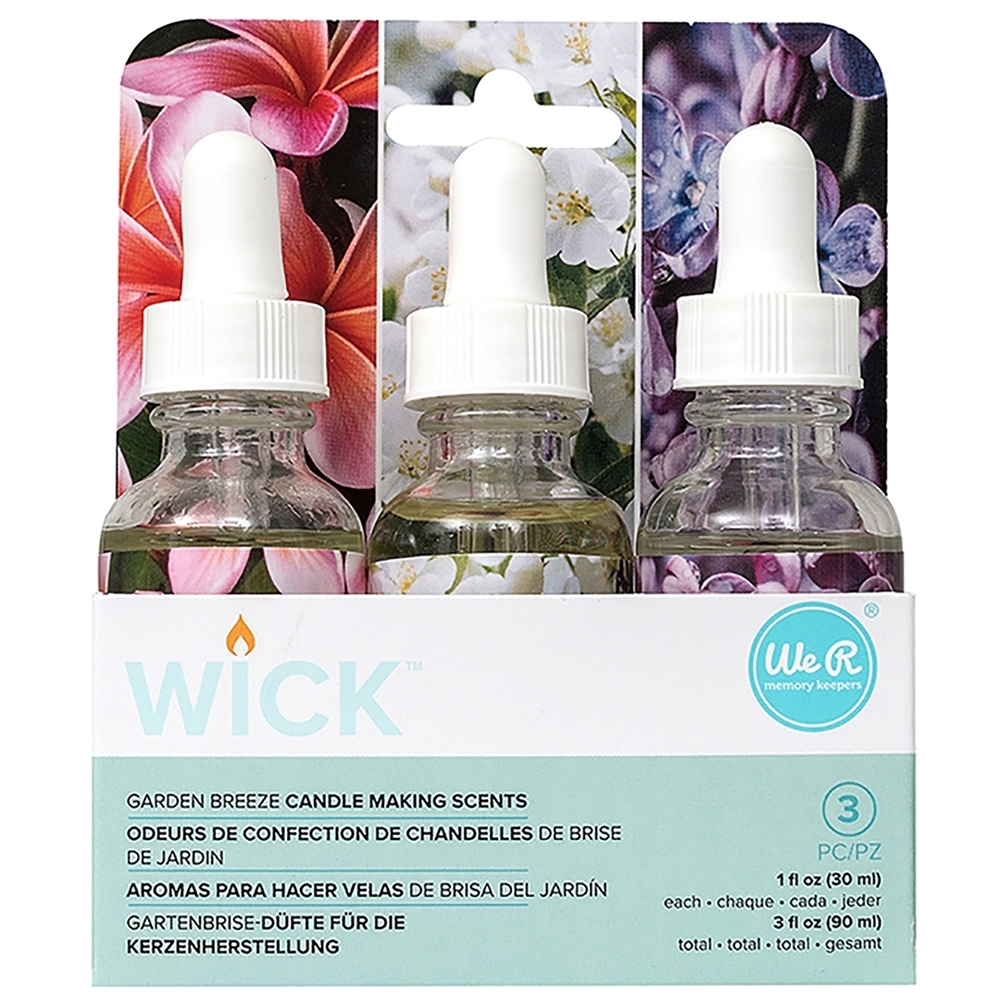 Kit Essências Garden Breeze para Velas Wick Candle Maker We R 3 Unidades