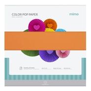 Papel Colorido Color Pop Laranja Puro Mimo - 30,5 x 30,5 cm - 180 g - 25 fls