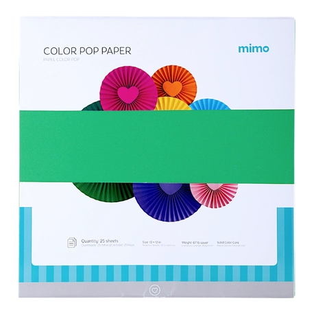 Papel Colorido Color Pop Verde Nature Mimo - 30,5 x 30,5 cm - 180 gr - 25 fls