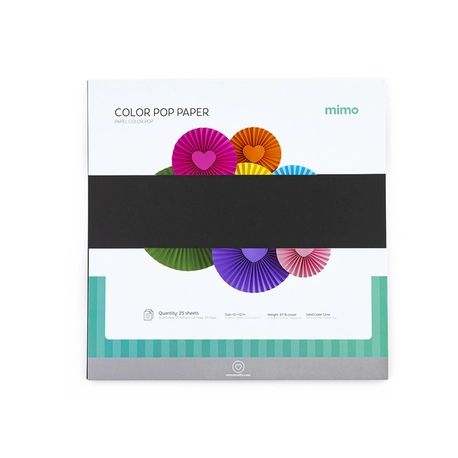 Papel Colorido Color Pop Preto Absoluto Mimo - 30,5 x 30,5 cm - 180 g - 25 fls