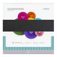 Papel Colorido Color Pop Preto Absoluto Mimo - 30,5 x 30,5 cm - 180 g - 25 fls
