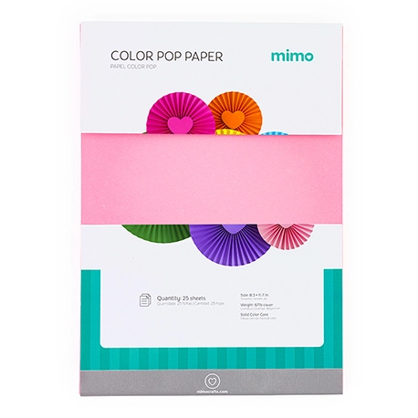 Papel Color Pop Rosa Chiclete Mimo - A4 - 180 g - 25 fls