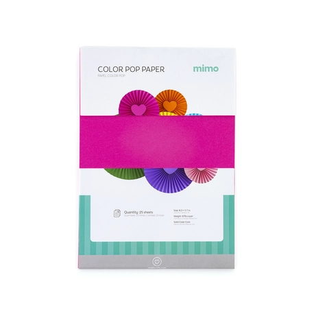 Papel Color Pop Rosa Pink Mimo - A4 - 180 g - 25 fls