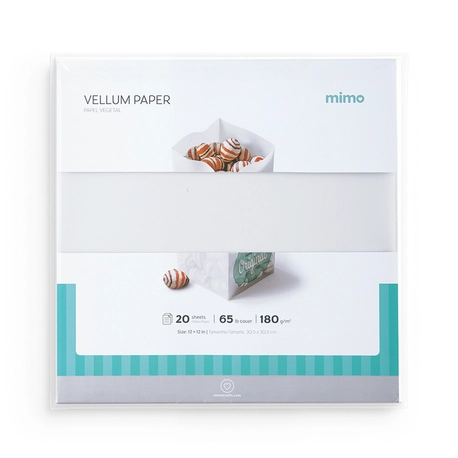 Papel Vegetal Mimo - 30,5 x 30,5 cm - 180 g - 20 fls