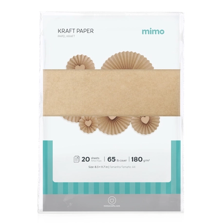 Papel Kraft Mimo - A4 - 180 g - 20 fls