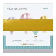 Papel Color Pop Luminous Ouro Mimo - 30,5 x 30,5 cm - 250 g - 20 Fls