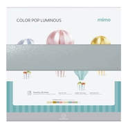Papel Color Pop Luminous Prata Azulado Mimo - 30,5 x 30,5 cm - 250 g - 20 Fls