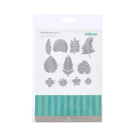 Faca de Corte Mimo Embossing - Flores Tropicais e Folhagens - 11 Pç