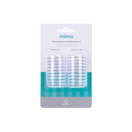 Disco Cogumelo para Caderno Inteligente Transparente Mimo - 35 mm - 20 Unids