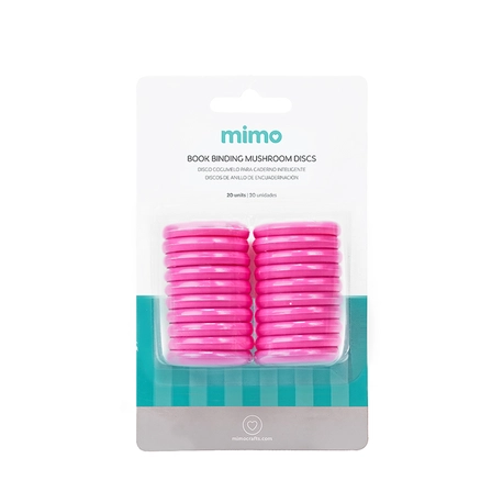 Disco Cogumelo para Caderno Inteligente Rosa Chiclete Mimo - 35 mm - 20 Unids
