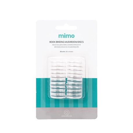 Disco Cogumelo para Caderno Inteligente Transparente Mimo - 24 mm - 20 Unids