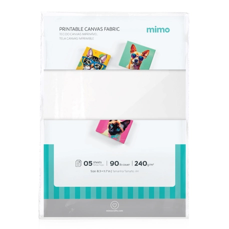 Tecido Canvas Imprimível - Mimo - A4 - 240 g - 5 Fls