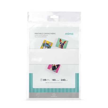 Tecido Canvas Imprimível - Mimo - A4 - 240 g - 5 Fls