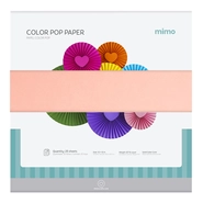 Papel Color Pop Rosa Chiclete Fluorescente Mimo - 30,5 x 30,5 cm - 180 g - 25 fls