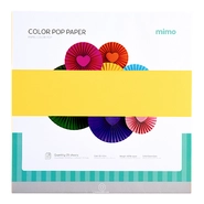 Papel Color Pop Laranja Fluorescente Mimo - 30,5 x 30,5 cm - 180 g - 25 fls