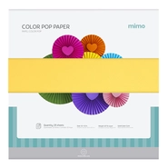 Papel Color Pop Laranja Fluorescente Mimo - 30,5 x 30,5 cm - 180 g - 25 fls