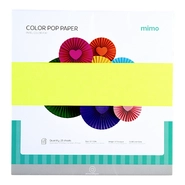 Papel Color Pop Verde Fluorescente Mimo - 30,5 x 30,5 cm - 180 g - 25 fls