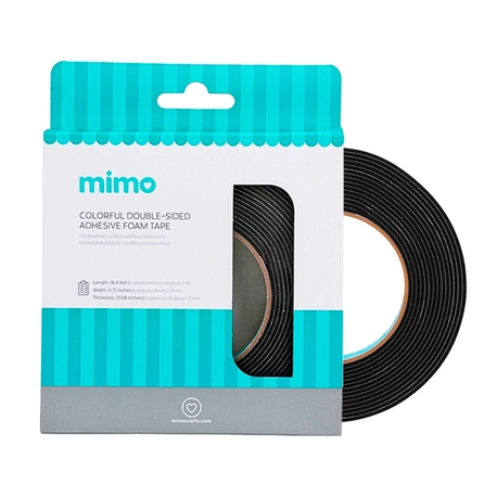 Fita Banana Colorida Dupla Face Mimo - Preto - 5 m - 1 Unid