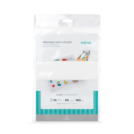 Vinil Adesivo Imprimível Transparente - Mimo - A4 10 fls