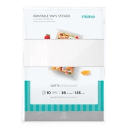 Vinil Adesivo Imprimível Branco Fosco Resistente a Água - Mimo - A4 - 10 fls