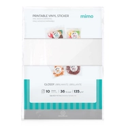 Vinil Adesivo Imprimível Branco Brilho Resistente a Água - Mimo - A4 10 fls