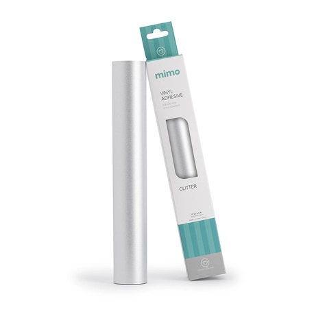 Adesivo Vinil Glitter - Prata - Mimo - 30,5 cm x 1,22 m - 1 Unid