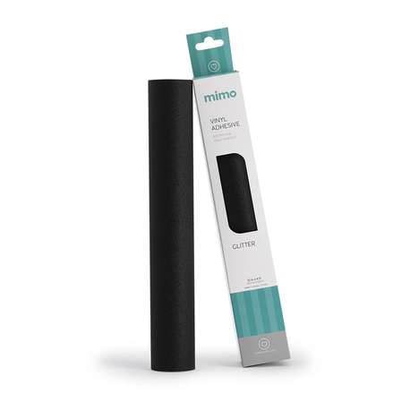 Adesivo Vinil Glitter - Preto Absoluto - Mimo - 30,5 cm x 1,22 m - 1 Unid