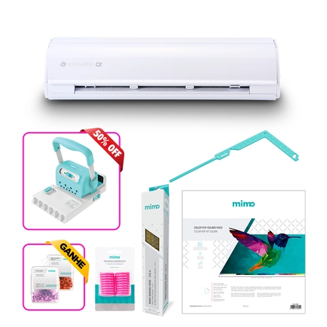 Kit Black Silhouette Cameo 5 Alpha Branca Encadernação Profissional