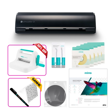 Kit Black Silhouette Cameo 5 Alpha Preto Fosco Embossing Criativo