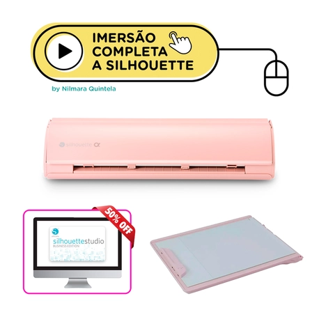 Kit Silhouette Cameo 5 Alpha Rosa Fosco - Studio Business Edition