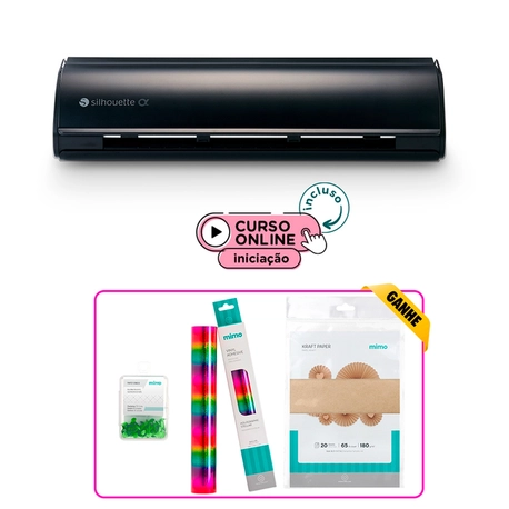 Kit Silhouette Cameo 5 Alpha Preta PaperStart + BRINDE