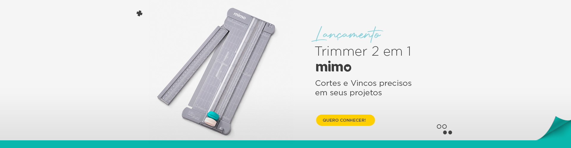 Cortes e vincos precisos com o Trimmer 2 em 1 Mimo