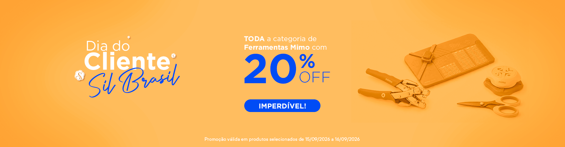 Aproveite 20% OFF na categoria Ferramentas Mimo