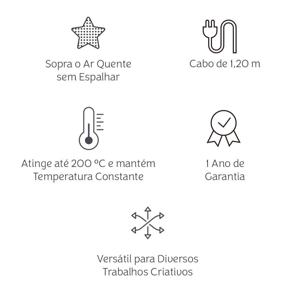 Soprador de Ar Quente para Embossing Mimo - 127 V