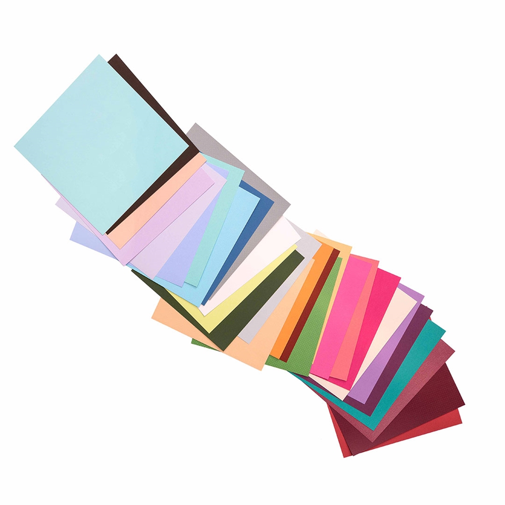 Kit Papel Cardstock Sortido American Crafts 216g 30 x 30 100