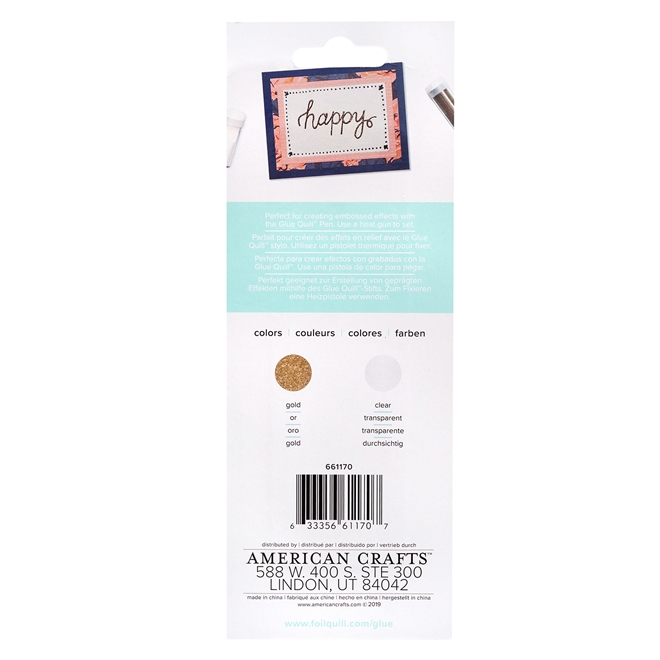 Kit de Pó de Embossing Glue Quill We R 02 Unidades