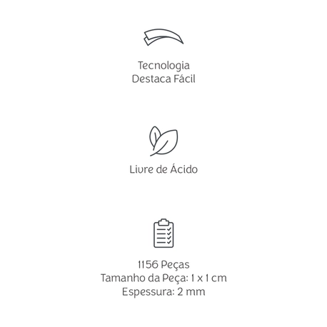 Fita Banana Adesiva Dupla Face Picotada - Mimo - 1cm x 1cm - 1156 Peças