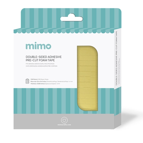 Fita Banana Adesiva Dupla Face Picotada - Mimo - 1cm x 1cm - 1156 Peças