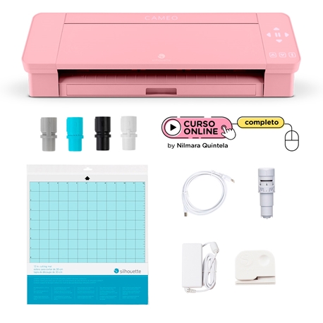 Silhouette Cameo 4 Rosa + Curso Online Completo - Silhouette Cameo 4 Rosa +  Curso Online Completo - Silhouette