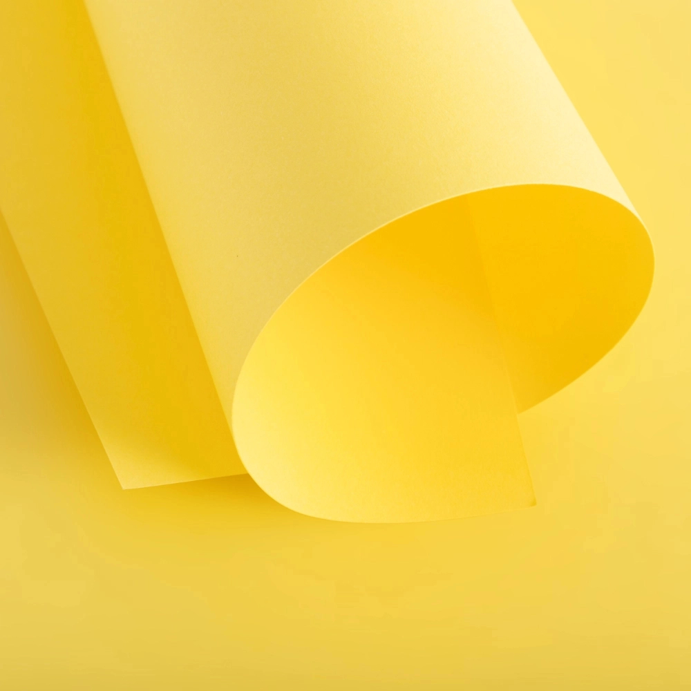 Papel Colorido Color Pop Amarelo Canarinho Mimo - 30,5 x 30,5 cm - 180 g - 25 fls