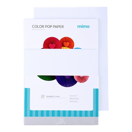 Papel Color Pop Branco Neve Mimo - A4 - 180 g - 25 fls