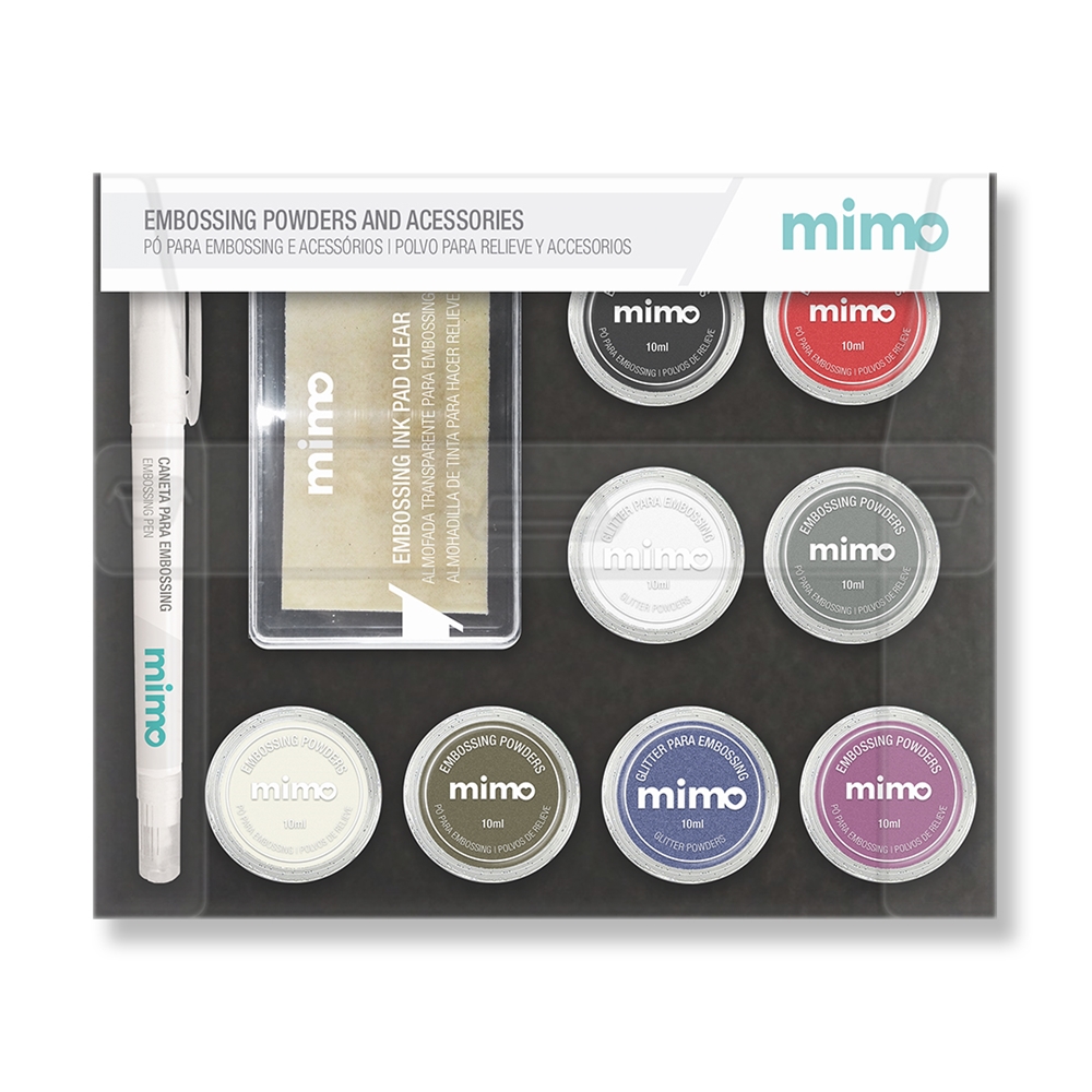 Kit para Embossing com Acessórios Mimo 10 Pçs